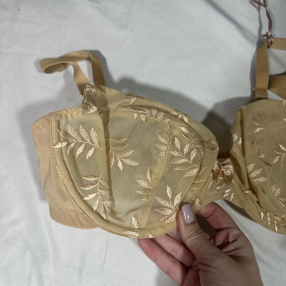 NWT Panache [ 38D‎ US ] Superbra Tango Plunge Bra  Nude #U1684